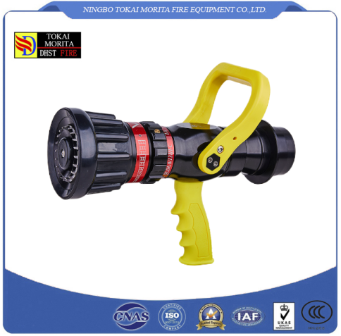 Fire Hose Nozzle, 2-1/2″ NST, Mapipiling Gallonage Nozzle, 95/125/150/200 GPM, Aluminum Body&nbsp;